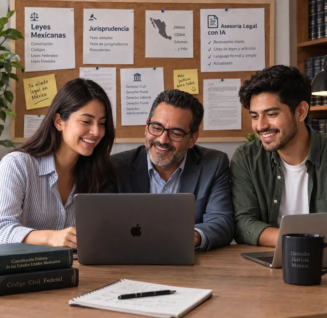 Personas revisando documentos legales con Abogado IA